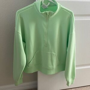 All in Motion green scuba half-zip pullover M
